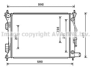 AVA QUALITY COOLING Радиатор, охлаждение двигателя HY2276